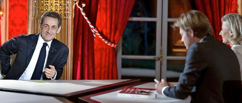 Nur drei Monate vor der Wahl: In einem Fernsehinterview kündigte Sarkozy an, eine Finanztransaktionssteuer einzuführen.