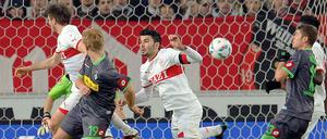 Mike Hanke trifft zum 1:0 für die Borussia.