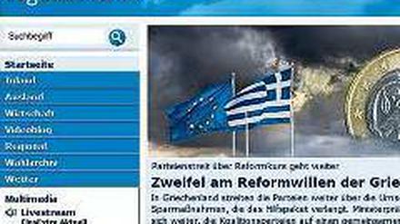 Eine unfaire Konkurrenz? Die Website der ARD-„Tagesschau“.
