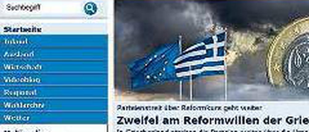 Eine unfaire Konkurrenz? Die Website der ARD-„Tagesschau“.