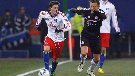 Torschützen unter sich: Hamburgs Jacopo Sala (l.) und der Ex-Hamburger Ivica Olic wollen nachlegen.