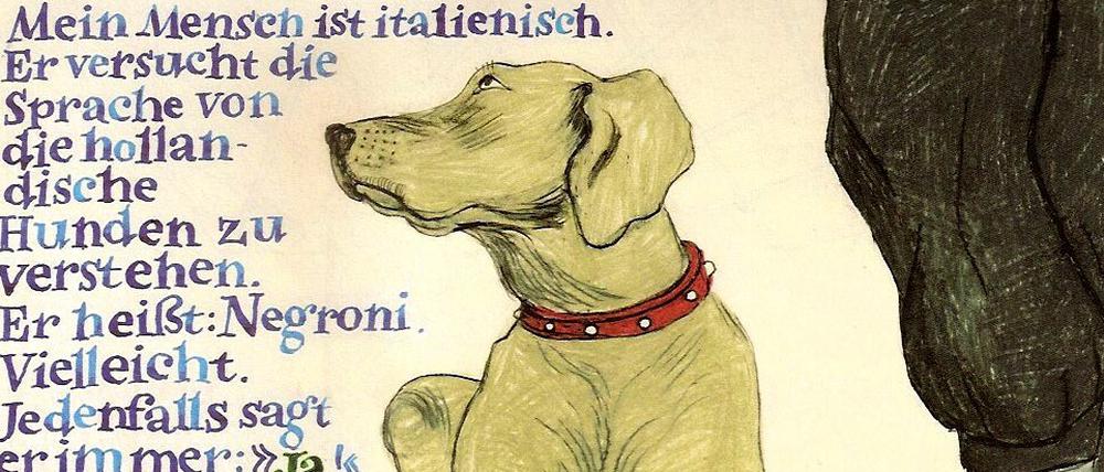 Ein Hundeleben: Szene aus Anke Feuchtenbergers aktuellem Buch „Die hollandische Schachtel“.