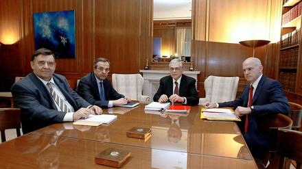Die Spitzen der griechischen Regierung.
