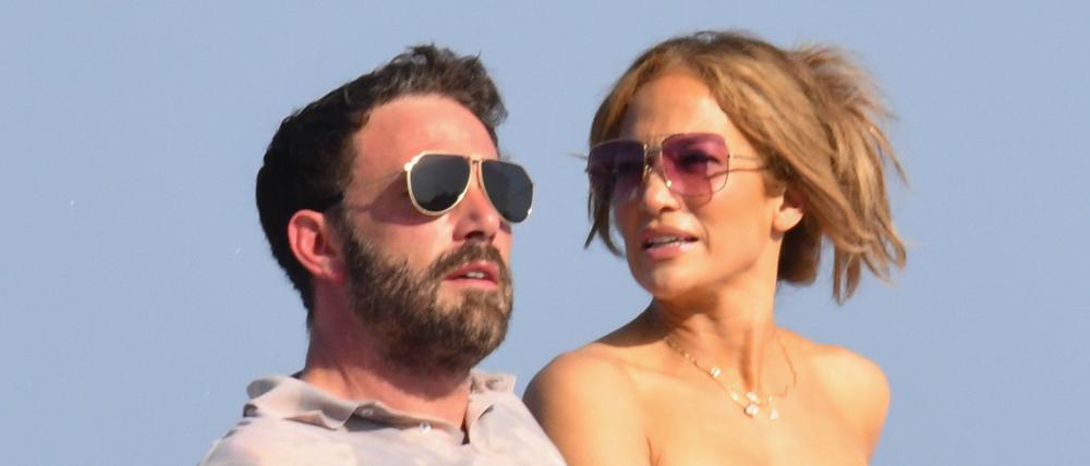 Ben Affleck and Jennifer Lopez beim Liebesurlaub in Italien.