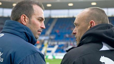 Damals sah alles noch ganz anders aus. Stanislawski und Babbel beim Spiel am 17.11.2011.