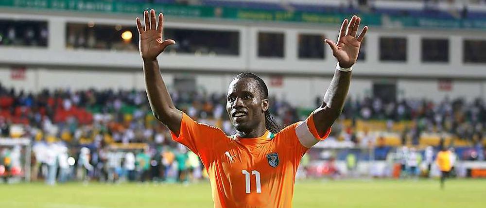 Didier Drogba, Kapitän der Elfenbeinküste, möchte endlich mal einen Titel mit der Nationalmannschaft gewinnen. Im Finale gegen Sambia hat er nun die große Chance dazu.