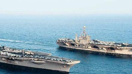 US-Flugzeugträger. Mit Seemanövern versuchen die USA und der Iran seit Monaten, sich gegenseitig militärisch zu beeindrucken. Foto: Reuters