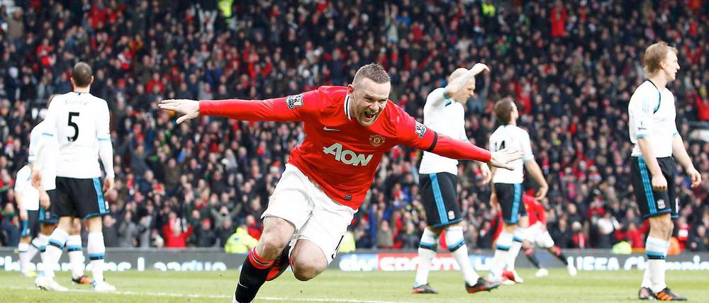 Wayne Rooney erzielte beim 2:1-Sieg gegen den FC Liverpool ein Doppelpack und stellte so den Sieg von Manchester United sicher.