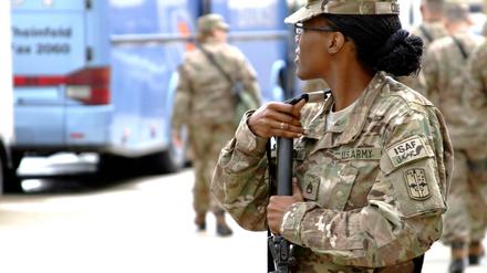 Eine Soldatin der US-Army. 