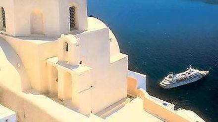 Attraktiv. Das griechische Santorin haben auch die Amerikaner entdeckt. Foto: Seabourn