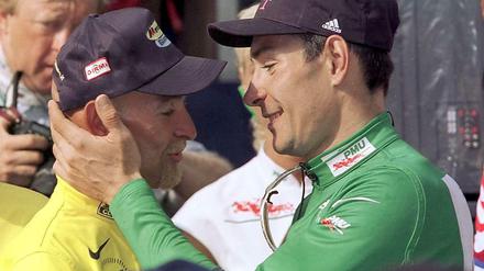 Am 24.7.2013 wurde Erik Zabel (r.) und dem inzwischen verstorbenen Marco Pantani (l.) auch Doping während der Tour 1998 nachgewiesen - was der gebürtige Berliner bei seiner Beichte bestritt.