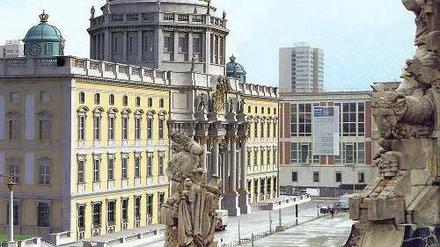 Fast wie das Vorbild. In Kürze soll der Neubau des Humboldt-Forums beginnen. Nur eine Seite wird modern. 