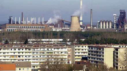 Siedlung in Eisenhüttenstadt. 