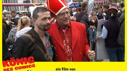 Geistloser Provokateur? So kommt Ralf König (links) in Rosa Praunheims (rechts) Film daher, findet unser Kritiker.