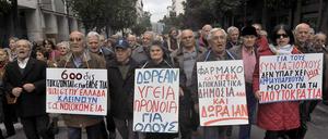 Proteste gegen die Sparpolitik in Athen.