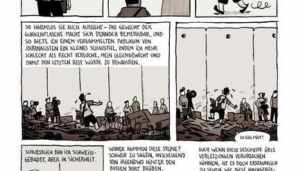 Immer an der Wand entlang: Delisle an der Mauer, die Israel von den palästinensischen Gebieten trennt.