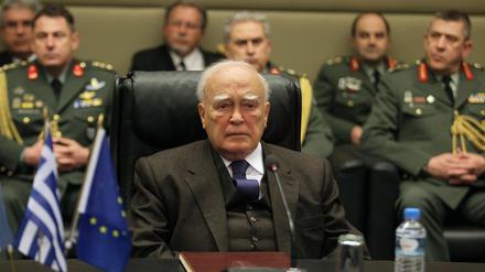 Angespannte Stimmung in Athen: Karolos Papoulias.
