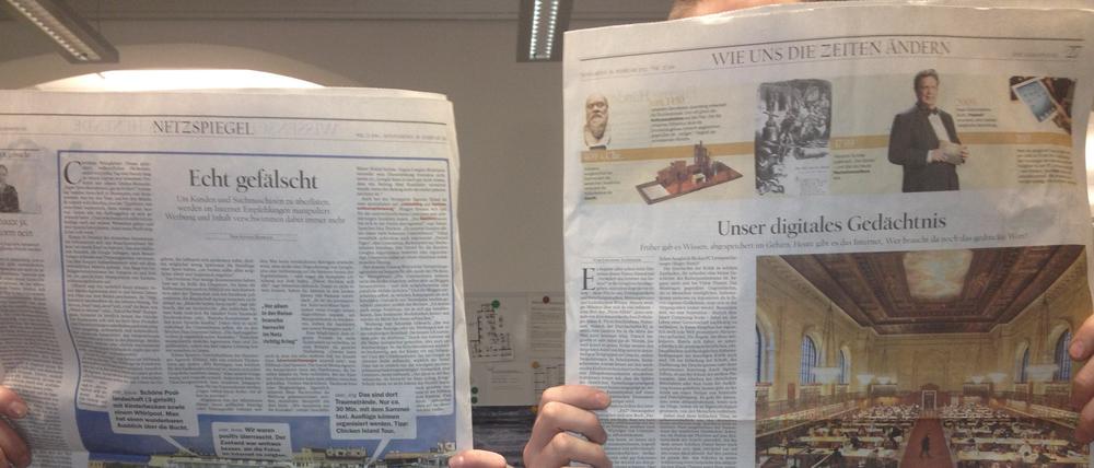 Die Samstag-Ausgabe des Tagesspiegel.