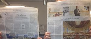 Die Samstag-Ausgabe des Tagesspiegel.