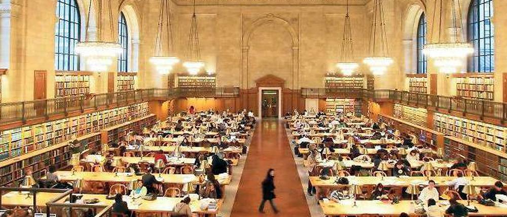 Heilige Hallen. Aber die New York Public Library möchte jetzt mit Google kooperieren. Werden die hier gelagerten Bücher damit überflüssig?