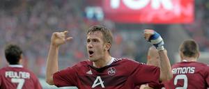 Tomas Pekhart gelang fünf Minuten vor Schluss die erneute Führung für den 1. FC Nürnberg, die bis zum Abpfiff Bestand haben sollte.