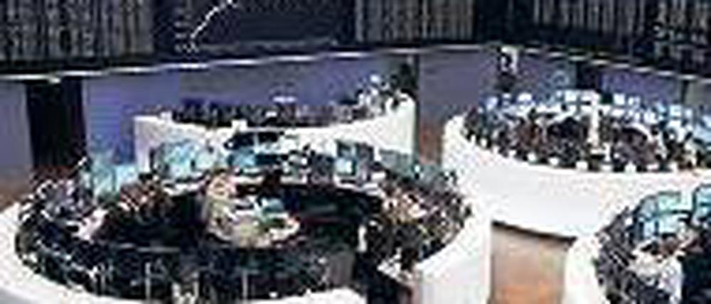 Die Börse feiert. Finanztitel legten am Montag teilweise kräftig zu. Foto: Reuters