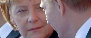 Bundeskanzlerin Angela Merkel und Russlands Premier Wladimir Putin.