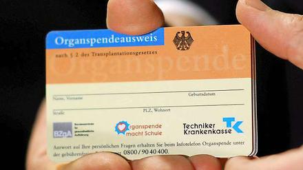 Der Organspendeausweis hat vielleicht bald ausgesorgt. 