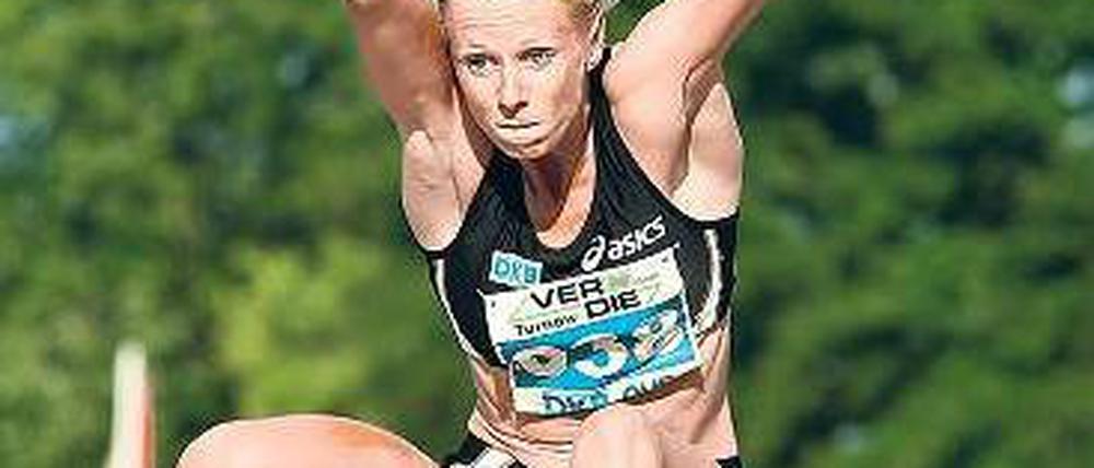 Harte Landung. Weitspringerin Bianca Kappler wird in diesem Jahr nicht mehr in Cottbus starten können. Foto: p-a/dpa