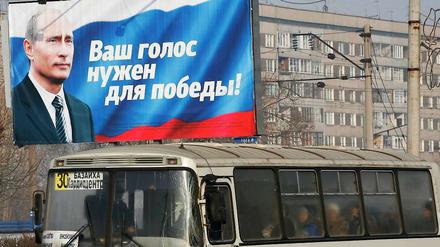Putinplakat in Krasnojarsk