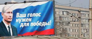 Putinplakat in Krasnojarsk