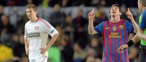 Nicht zu stoppen: Der Argentinier in Diensten des FC Barcelona, Lionel Messi (r.)