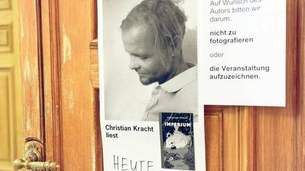Keine Bilder mehr. Christian Kracht mag nicht fotografiert werden. Foto: dpa
