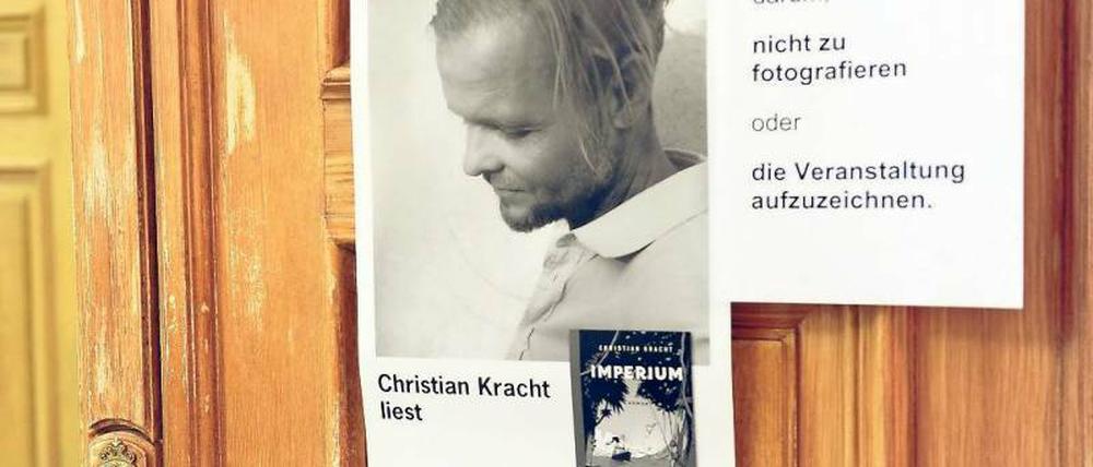 Keine Bilder mehr. Christian Kracht mag nicht fotografiert werden. Foto: dpa