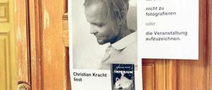 Keine Bilder mehr. Christian Kracht mag nicht fotografiert werden. Foto: dpa