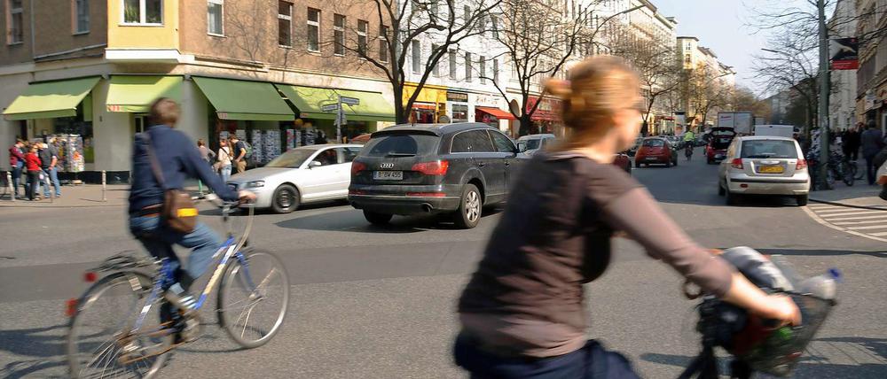 Auf der Bergmannstraße ist ein Modellprojekt geplant: "Begegnungszone" mit Tempo 20.