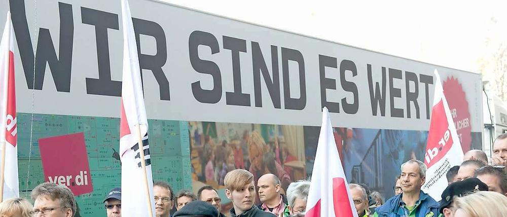 Schon in der vergangenen Woche gab es Protestaktionen in Berlin.