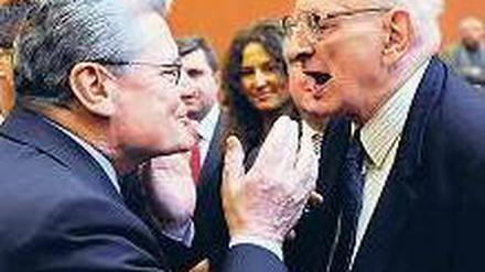Treffen in Lodz. Bartoszewski (rechts) und Gauck am Donnerstag.