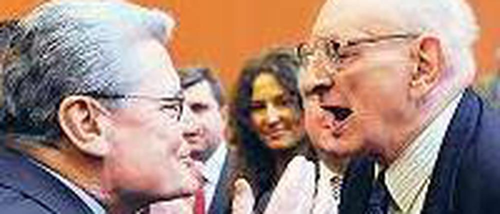 Treffen in Lodz. Bartoszewski (rechts) und Gauck am Donnerstag. 