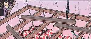 Wie ein Ei dem anderen. Das Muster der Eier unter Nitnits Schlafzimmer ist nur einer von Burns' Verweisen auf Hergé und Tim-und-Struppi