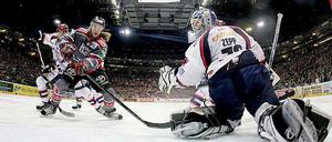 Damals war's. 2008 spielten die Eisbären im Play-off-Finale gegen die Haie.