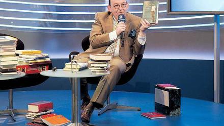 Der neue Unfehlbare. Literaturkritiker Denis Scheck auf der Leipziger Buchmesse. Foto: IMAGO