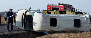 Bei einem Busunfall in Polen wurden 17 Menschen verletzt. 