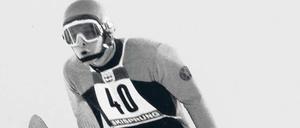 Goldsprung. Aschenbach bei den Olympischen Spielen 1976 in Innsbruck.