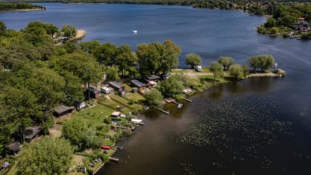 Der Campingplatz Himmelreich liegt auf einer Halbinsel im Schwielowsee.