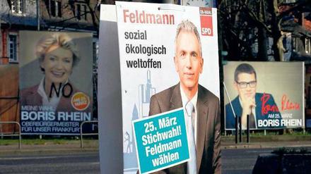 Einer kann gewinnen. Für manche galt Peter Feldmann noch am Tag der Stichwahl als Nobody. Doch er hat eine Niederlagenserie der Frankfurter SPD beendet.Foto: Mario Vedder/dapd