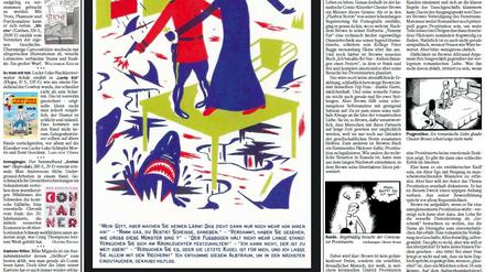 Pionierprojekt: Die Tagesspiegel-Comicseite, hier ein Entwurf der aktuellen Ausgabe, ist in der deutschen Medienlandschaft einzigartig.