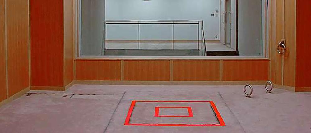 Eine Exekutionskammer in der die Insassen gehängt werden.