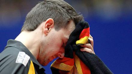 Wieder nur Silber: Timo Boll gewann zwei Sätze gegen Zhang aus China. Gereicht hat es nicht.