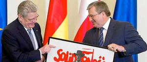Sie teilen eine starke Tradition der Freiheitsliebe: Bundespräsident Joachim Gauck zu Gast beim polnischen Präsidenten Bronislaw Komorowski.